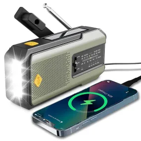 TrailBlazer Pro Emergency Radio with Solar Charging, Crank Radio, Power Bank, SOS Alert, AM/FM and 3-LED Flashlight