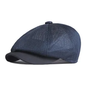 Unisex Summer Breathable Octagonal Hollow Mesh Eight Panel Cap