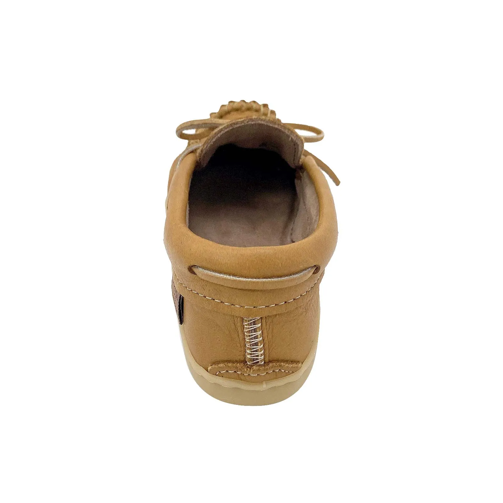 Women's Rubber Sole Moose Hide Leather Moccasins