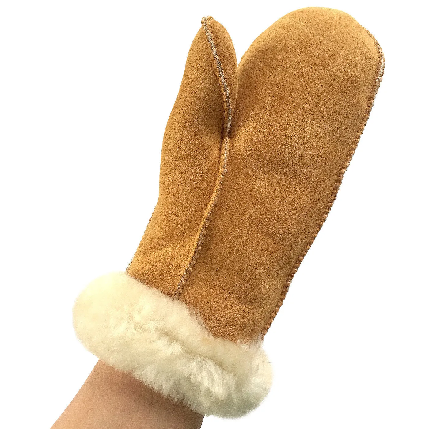 Women's Sheepskin Mittens Natural