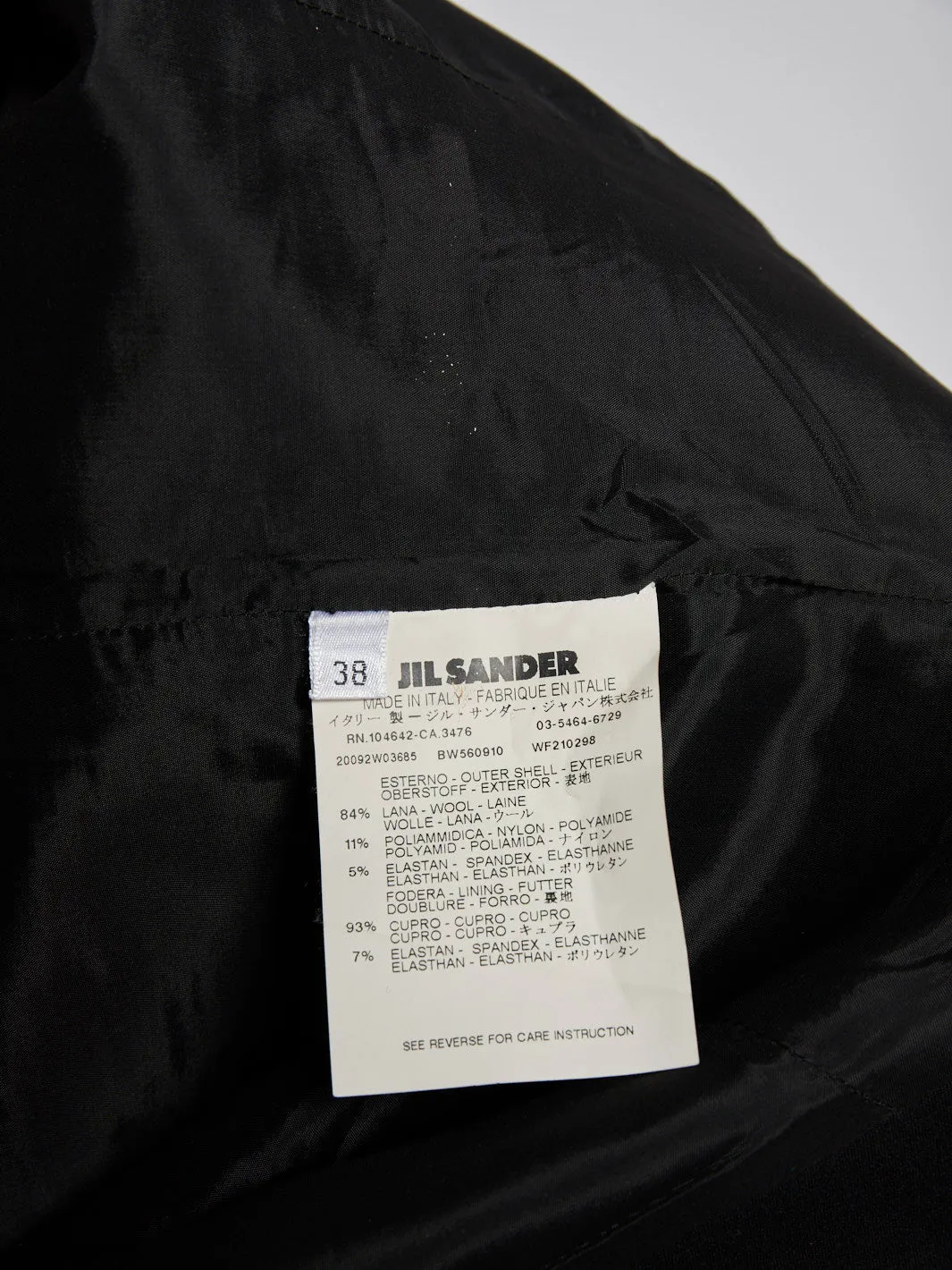 Y2K Jil Sander black sleeveless tunic with opening on the back